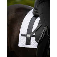 Tapis de dressage Equestrian Stockholm avec bandes Blanc