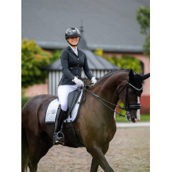 Tapis de dressage Equestrian Stockholm modern Blanc noir edition