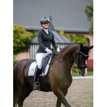 Tapis de dressage Equestrian Stockholm modern Blanc noir edition