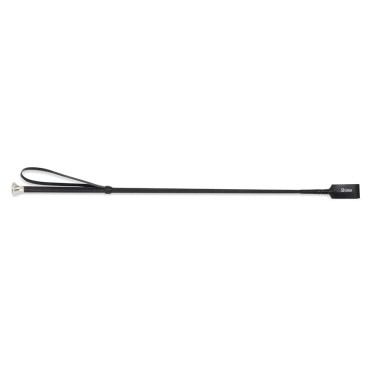 Cravache de saut en cuir Shires Noir