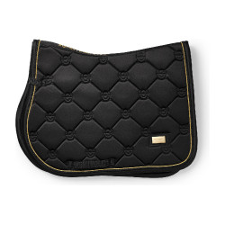 Tapis de selle Equestrian Stockholm jumping Noir or Tapis de selle Equestrian Stockholm jumping Noir or