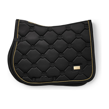 Tapis de selle Equestrian Stockholm jumping Noir or Tapis de selle Equestrian Stockholm jumping Noir or