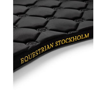 Tapis de selle Equestrian Stockholm jumping Noir or Tapis de selle Equestrian Stockholm jumping Noir or