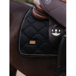 Tapis de selle Equestrian Stockholm jumping Noir or Tapis de selle Equestrian Stockholm jumping Noir or