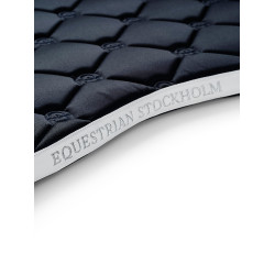 Tapis de selle Equestrian Stockholm jumping Bord blanc de minuit Bleu marine