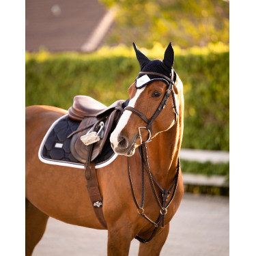 Equestrian Stockholm springzadelpad Middernacht-witte bies Marineblauw