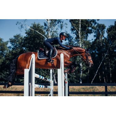 Equestrian Stockholm springzadelpad Middernacht-witte bies Marineblauw