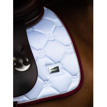Tapis de selle Equestrian Stockholm jumping Blanc bordeaux