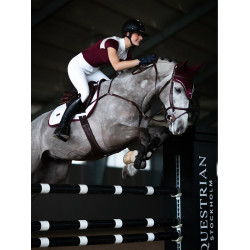 Tapis de selle Equestrian Stockholm jumping Blanc bordeaux