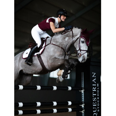 Tapis de selle Equestrian Stockholm jumping Blanc bordeaux
