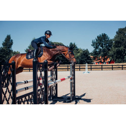 Tapis de selle Equestrian Stockholm jumping avec bandes en cuir Tapis de selle Equestrian Stockholm jumping avec bandes en cuir