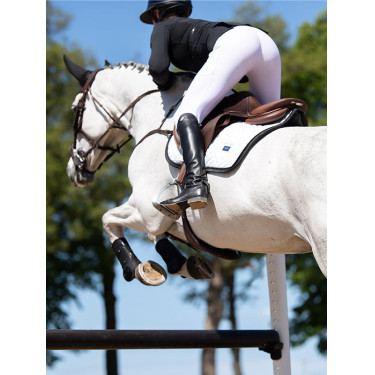 Tapis de selle Equestrian Stockholm jumping Modern Blanc noir édition