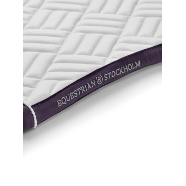 Tapis de selle Equestrian Stockholm jumping Modern Blanc violet sombre