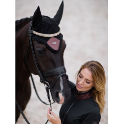 Dames fleecejas Equestrian Stockholm Glanzend mahonie
