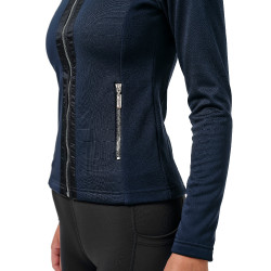 Dames fleecejas Equestrian Stockholm Marine Marineblauw