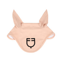 Bonnet anti-mouches Equestro cube stretch technical avec logo Rose caméo Bonnet anti-mouches Equestro cube stretch technical avec logo Rose caméo