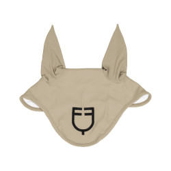 Bonnet anti-mouches Equestro cube stretch technical avec logo Oxford tan Rose Bonnet anti-mouches Equestro cube stretch technical avec logo Oxford tan Rose