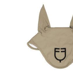 Bonnet anti-mouches Equestro cube stretch technical avec logo Oxford tan Rose Bonnet anti-mouches Equestro cube stretch technical avec logo Oxford tan Rose