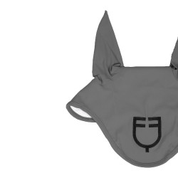 Bonnet anti-mouches Equestro cube stretch technical avec logo Gris givré Bonnet anti-mouches Equestro cube stretch technical avec logo Gris givré