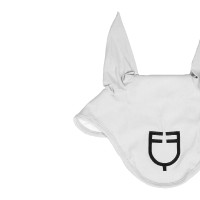 Bonnet anti-mouches Equestro cube stretch technical avec logo Rose caméo Bonnet anti-mouches Equestro cube stretch technical avec logo Rose caméo