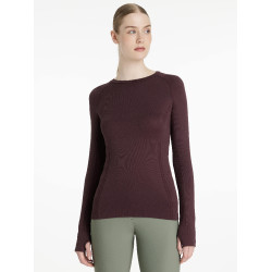 Lange mouwen naadloos T-shirt LeMieux Britney Damson Violet