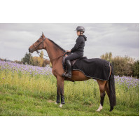 Couvre-reins polaire Diagonal Paddock Sports Noir Couvre-reins polaire Diagonal Paddock Sports Noir