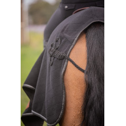 Couvre-reins polaire Diagonal Paddock Sports Noir