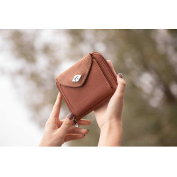 Porte Monnaie Pénélope Clémence Cognac Marron