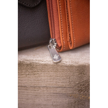 Porte Monnaie Pénélope Clémence Cognac Marron