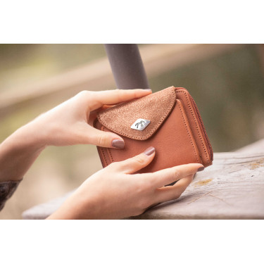 Porte Monnaie Pénélope Clémence Cognac Marron