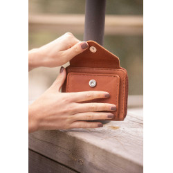 Porte Monnaie Pénélope Clémence Cognac Marron