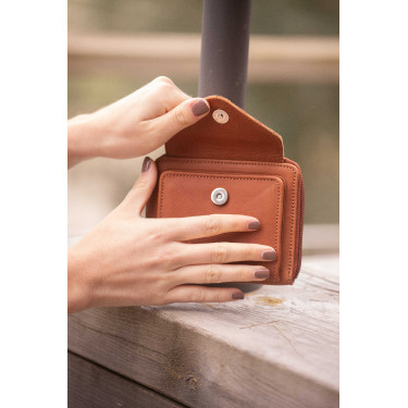 Porte Monnaie Pénélope Clémence Cognac Marron