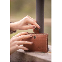 Porte-Carte Pénélope Cartoon Cognac Marron Porte-Carte Pénélope Cartoon Cognac Marron