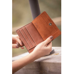 Porte-Carte Pénélope Cartoon Cognac Marron