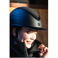 Alarion Diamond HKM Rijhelm Zwart / zilverkleurig