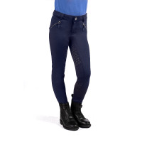 Pantalon Mia fullseat in siliconen HKM Donkerblauw Pantalon Mia fullseat in siliconen HKM Donkerblauw