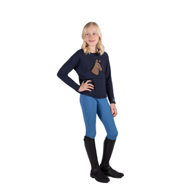 Legging Mia fond 1/1 en silicone HKM Bleu