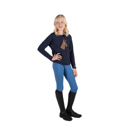 Legging Mia volledig siliconen zitvlak HKM Blauw