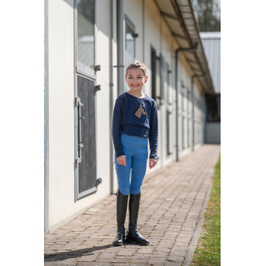 Legging Mia volledig siliconen zitvlak HKM Blauw