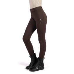 Legging Mia fond 1/1 en silicone HKM Marron foncé Legging Mia fond 1/1 en silicone HKM Marron foncé