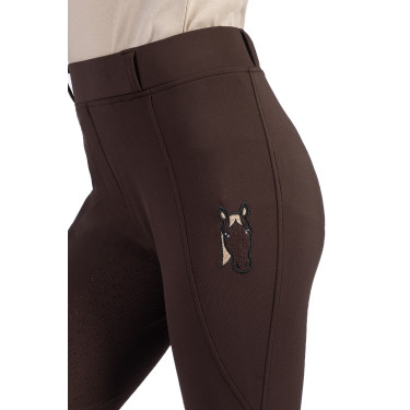 Legging Mia volledig siliconen zitvlak HKM Donkerbruin Legging Mia volledig siliconen zitvlak HKM Donkerbruin