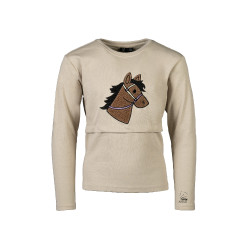 Polo à manches longues Mia HKM Beige Polo à manches longues Mia HKM Beige