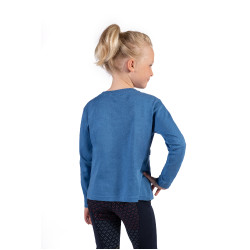 Mia HKM lange mouwen poloshirt Blauw Mia HKM lange mouwen poloshirt Blauw