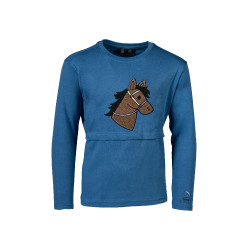 Mia HKM lange mouwen poloshirt Blauw Mia HKM lange mouwen poloshirt Blauw