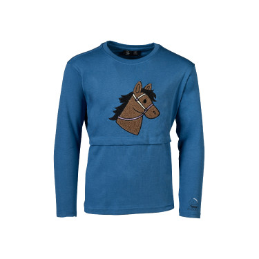 Mia HKM lange mouwen poloshirt Blauw Mia HKM lange mouwen poloshirt Blauw