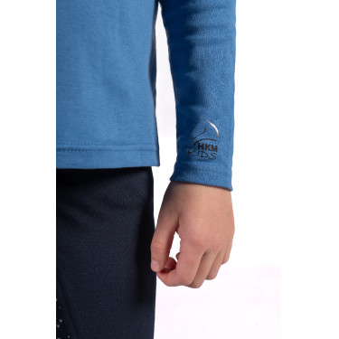 Mia HKM lange mouwen poloshirt Blauw Mia HKM lange mouwen poloshirt Blauw