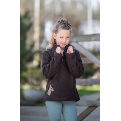 Kinderfleece trui Mia HKM Donkerbruin