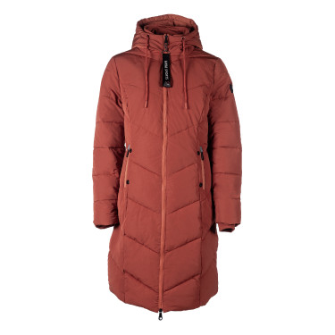 Lange gewatteerde jas Toronto HKM Koper Bruin