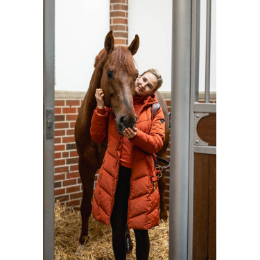 Lange gewatteerde jas Toronto HKM Koper Bruin