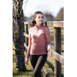 T-shirt fonctionnel Supersoft II HKM Cuivre Marron